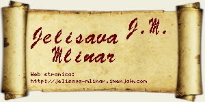 Jelisava Mlinar vizit kartica